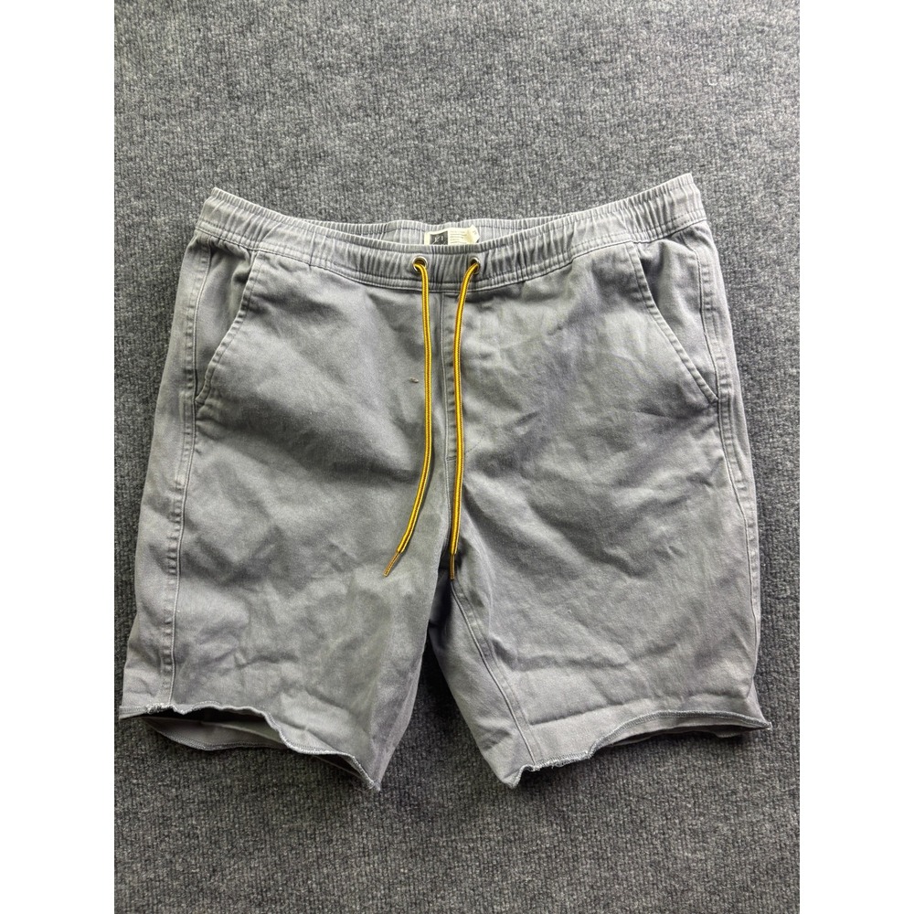 Lira Shorts Mens Medium Grey Raw Hem Drawstring Casual TJ10099